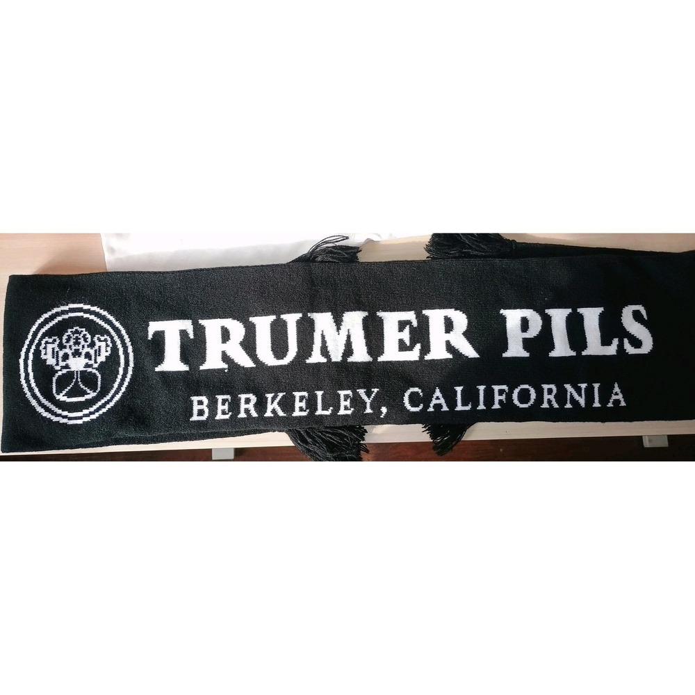 Trumer Pils Berkeley Scarf Black Beer Collectible Brewery Fringe Gift Pilsner